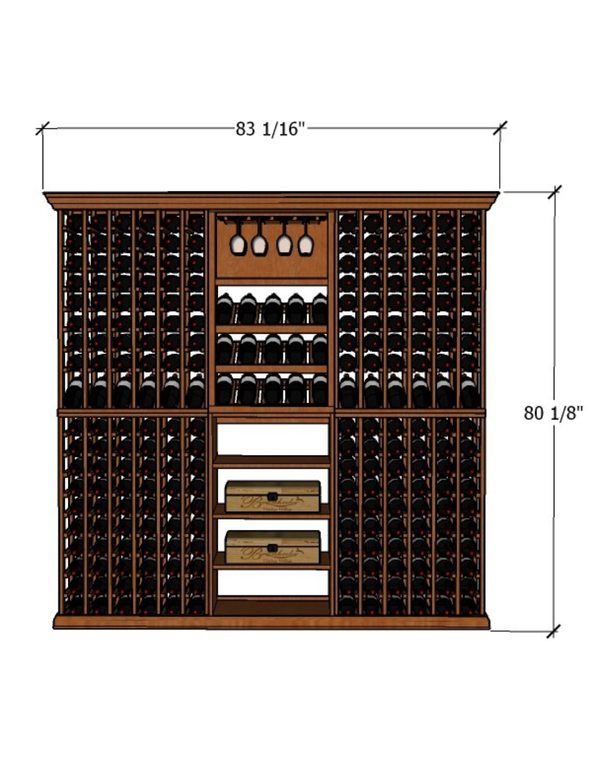 7 Foot Wine Cellar Storage System | 320 Bottle Capacity