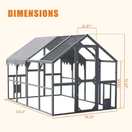Spacious Outdoor Pet Playpen, Chicken Coop Ameraeon