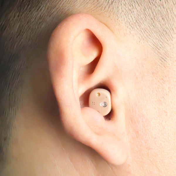 CHOSGO K419R Rechargeable Digital Mini CIC Hearing Aids | Invisible OTC FDA-Registered (Pair)