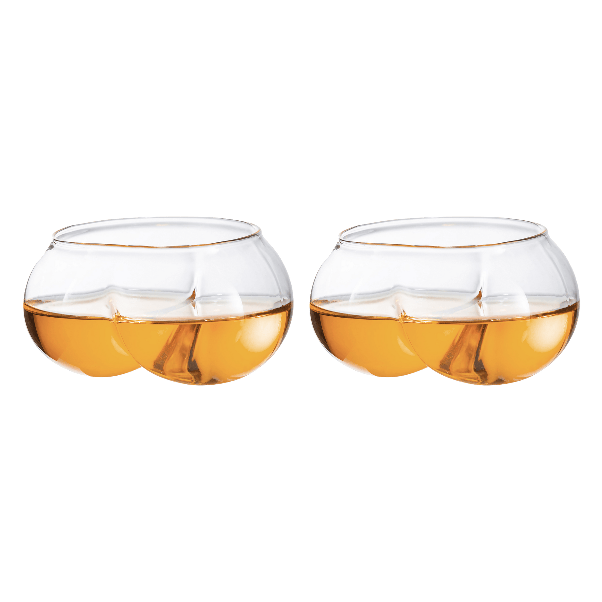 Deez Nuts Drinking Wine & Whiskey Glasses - 2 Set - I love Butts, Couple Mug, Gift for Her, Gift for Him Perfect for Bachelorette Parties, Gag Gift for Men & Women, 7 oz Stemless Bum Glasses