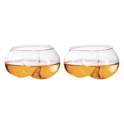 Deez Nuts Drinking Wine & Whiskey Glasses - 2 Set - I love Butts, Couple Mug, Gift for Her, Gift for Him Perfect for Bachelorette Parties, Gag Gift for Men & Women, 7 oz Stemless Bum Glasses