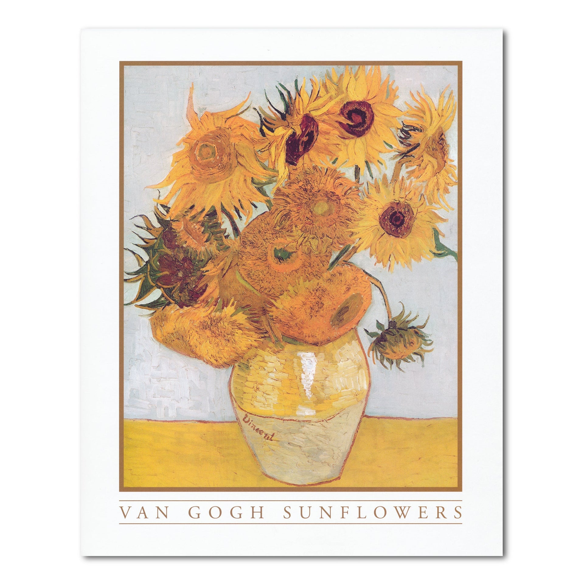 Van Gogh Sunflowers Print – 8x10 Floral Wall Art Unframed Art Print
