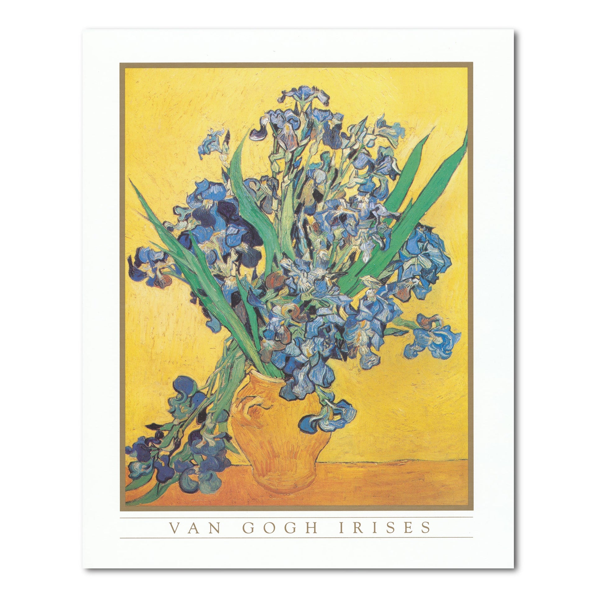 Van Gogh Irises Print - 8x10 Unframed Art Print | Detailed Floral Vase Artwork