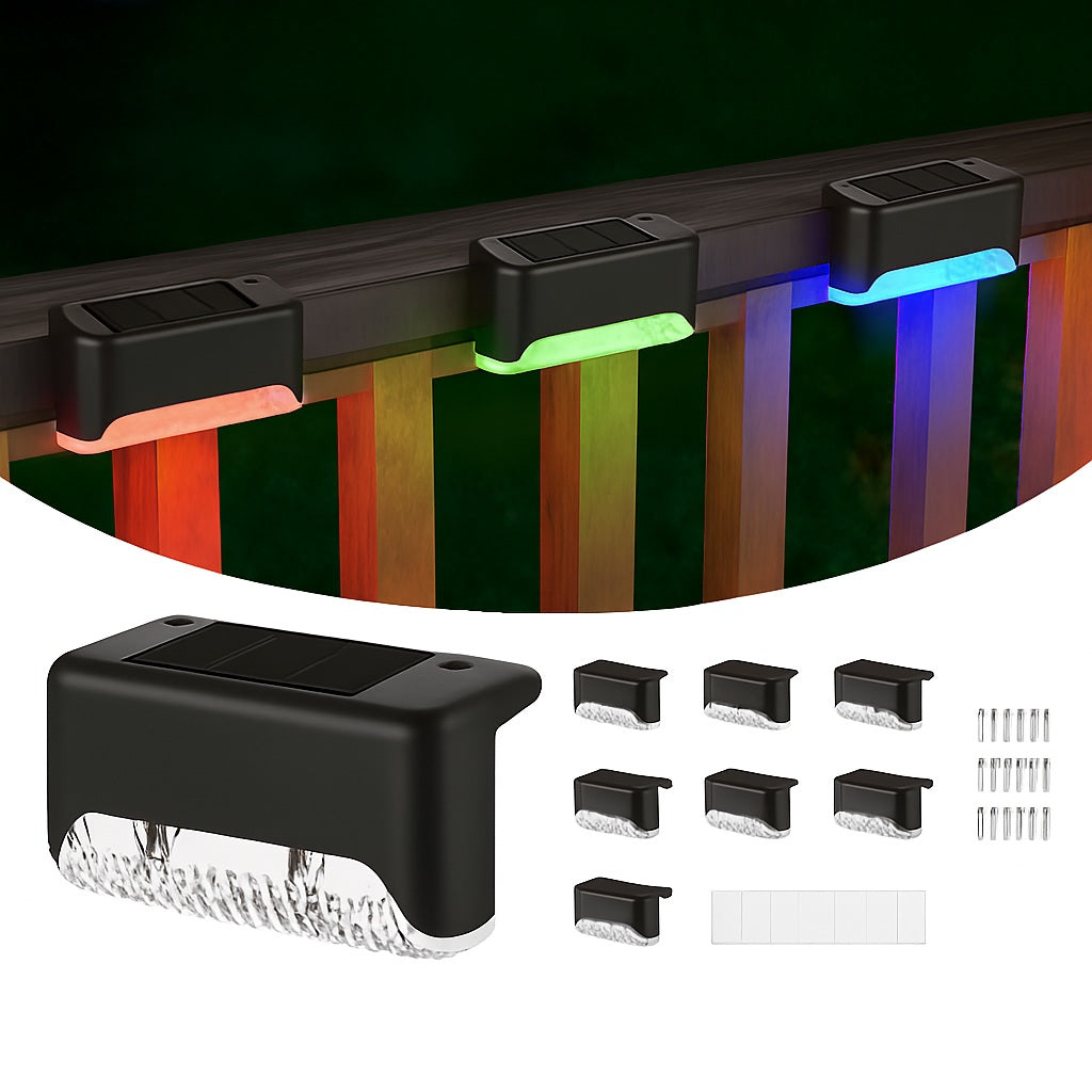 8-Pack Solar LED Deck & Step Lights