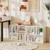 8-Cube Bookcase Bookshelf with 2 Anti-Tipping Kits Storage Organizer-White