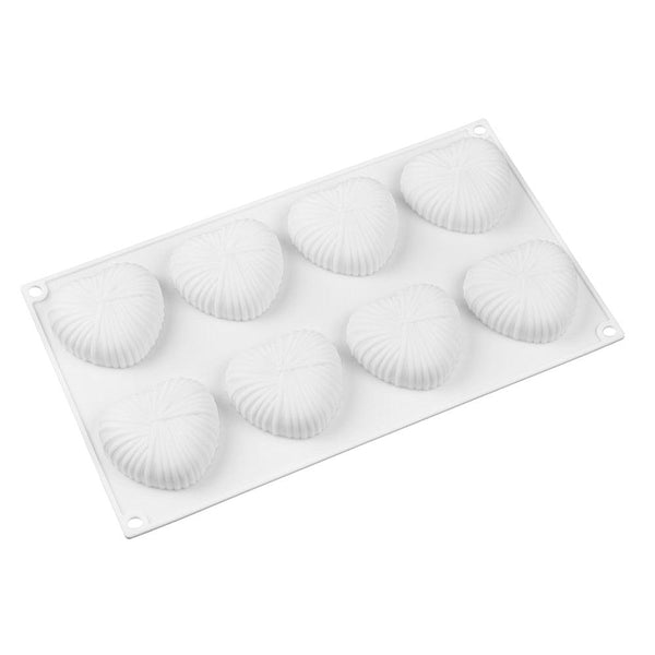 8 Cavities Silicone Cake Mold Nonstick Heat Resistant Reusable Baking Tools Birthday Christmas Bakeware Mini Heart Mould Silicone Mold For Chocolate 8 Cavities 3D Heart Molds For Chocolate Cake Mold Tray