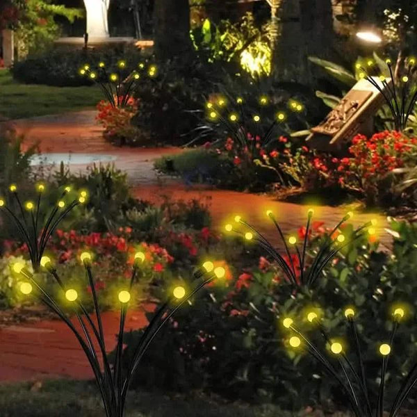 8 LED Solar Firefly Hanging Solar Lights