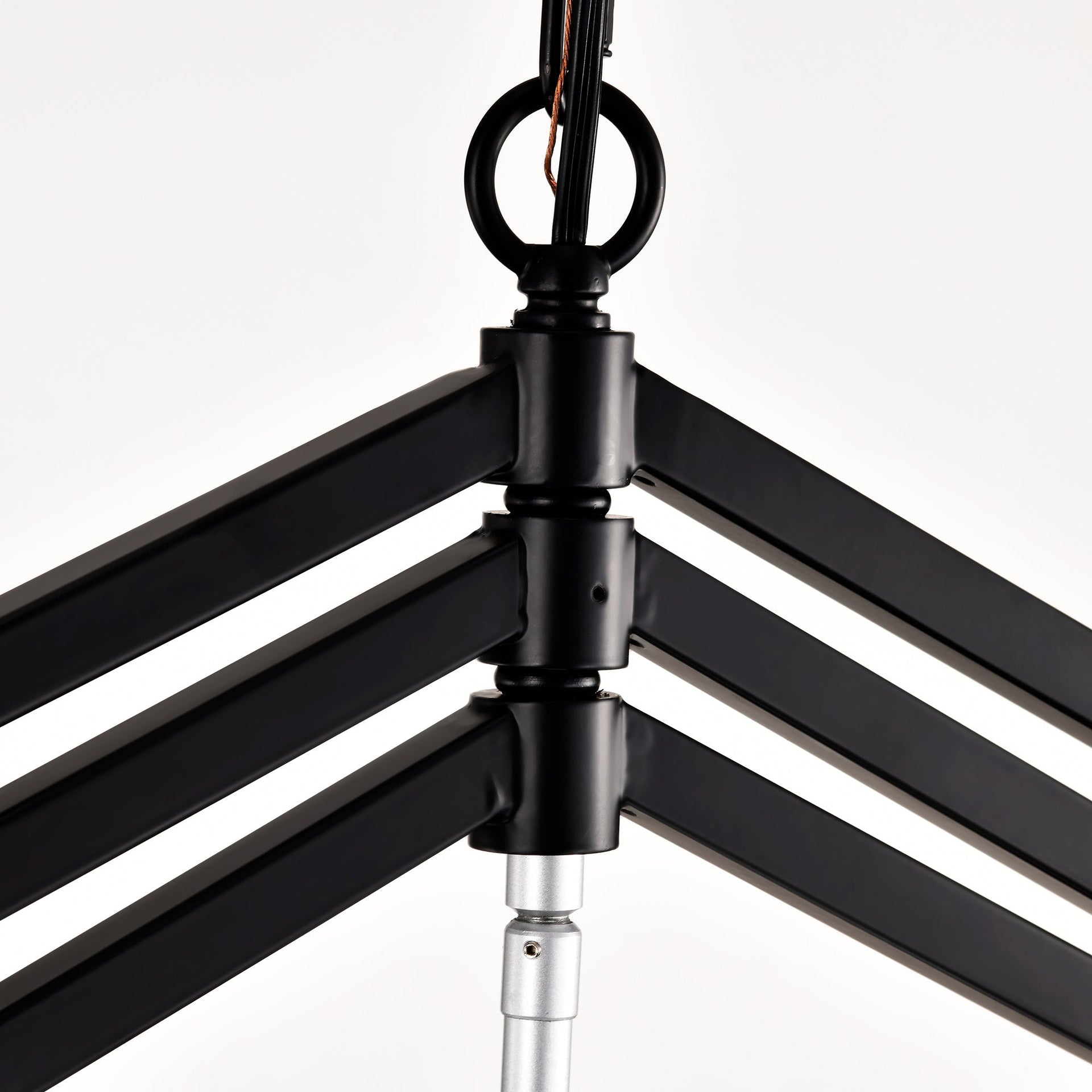 Modern Pendant Lighting with Silver Finish 8-Light Farmhouse Chandelier