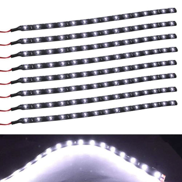 8-Piece: Flexible Waterproof LED Strip Light for Car