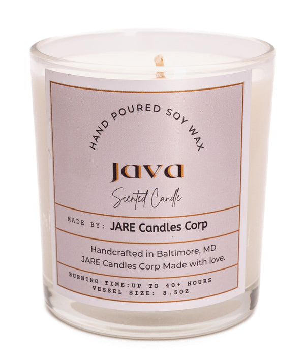 JAVA Rich Chocolate, Toasted Almond - Soy Wax Scented Candle