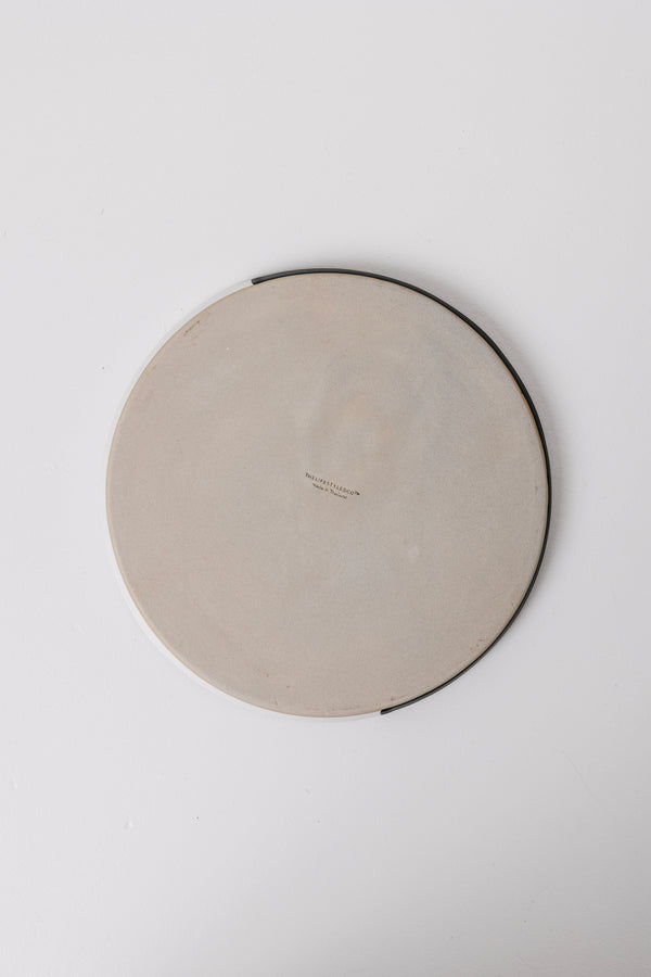Dawson Dinner Plate - Matte Black/White - Set of 6