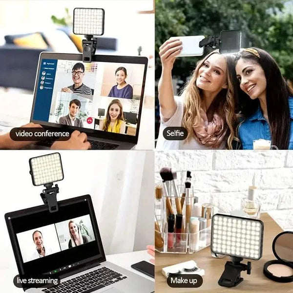 80 LED Clip-On Rechargeable Selfie Ring Light