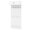 Entryway Wall Coat Rack Wall Mounted Coat Clothes Rack-White - White