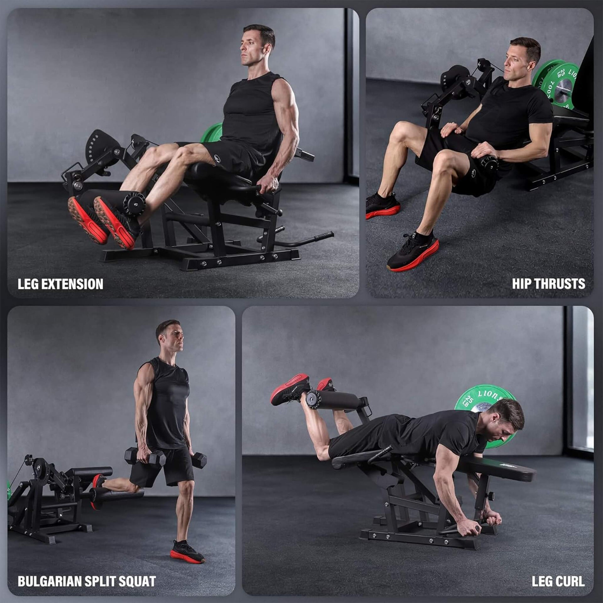 800LBS Adjustable Lower Body Leg Extension And Curl Machine (SAK70528)