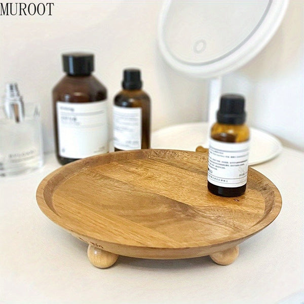 Acacia wooden fruit tray cake plate decoration Dim sum kitchen plate