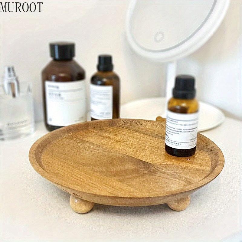 Acacia wooden fruit tray cake plate decoration Dim sum kitchen plate