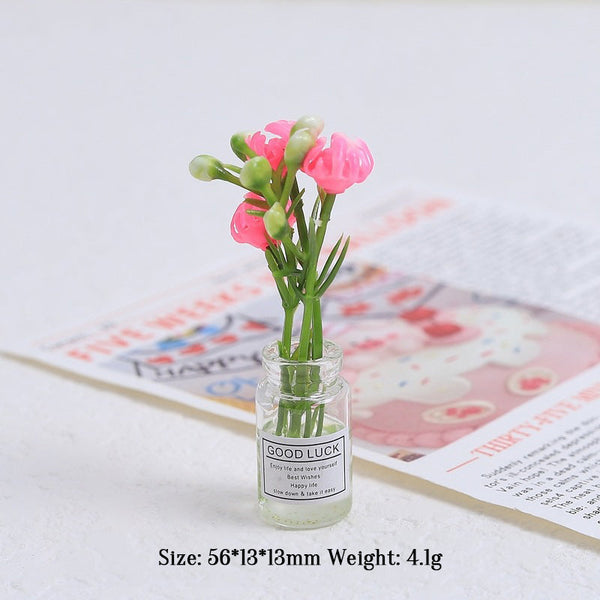 Multicolor three-dimensional luminous vase, creative handmade DIY cream glue accessories, resin small parts