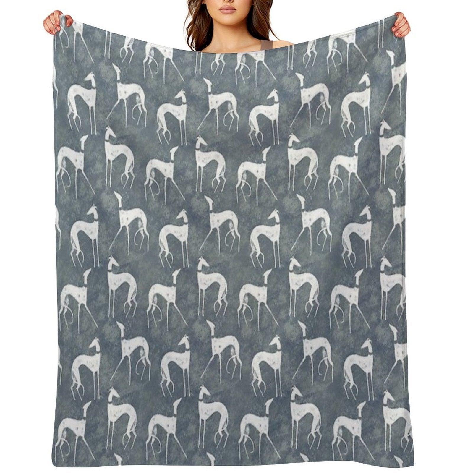 White Galgos Throw Blanket