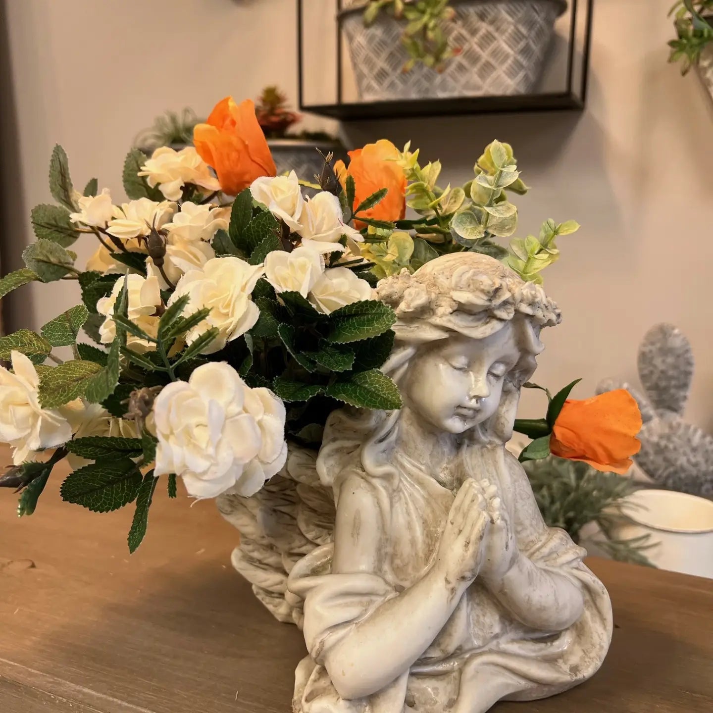 Resin Angel Girl Planter