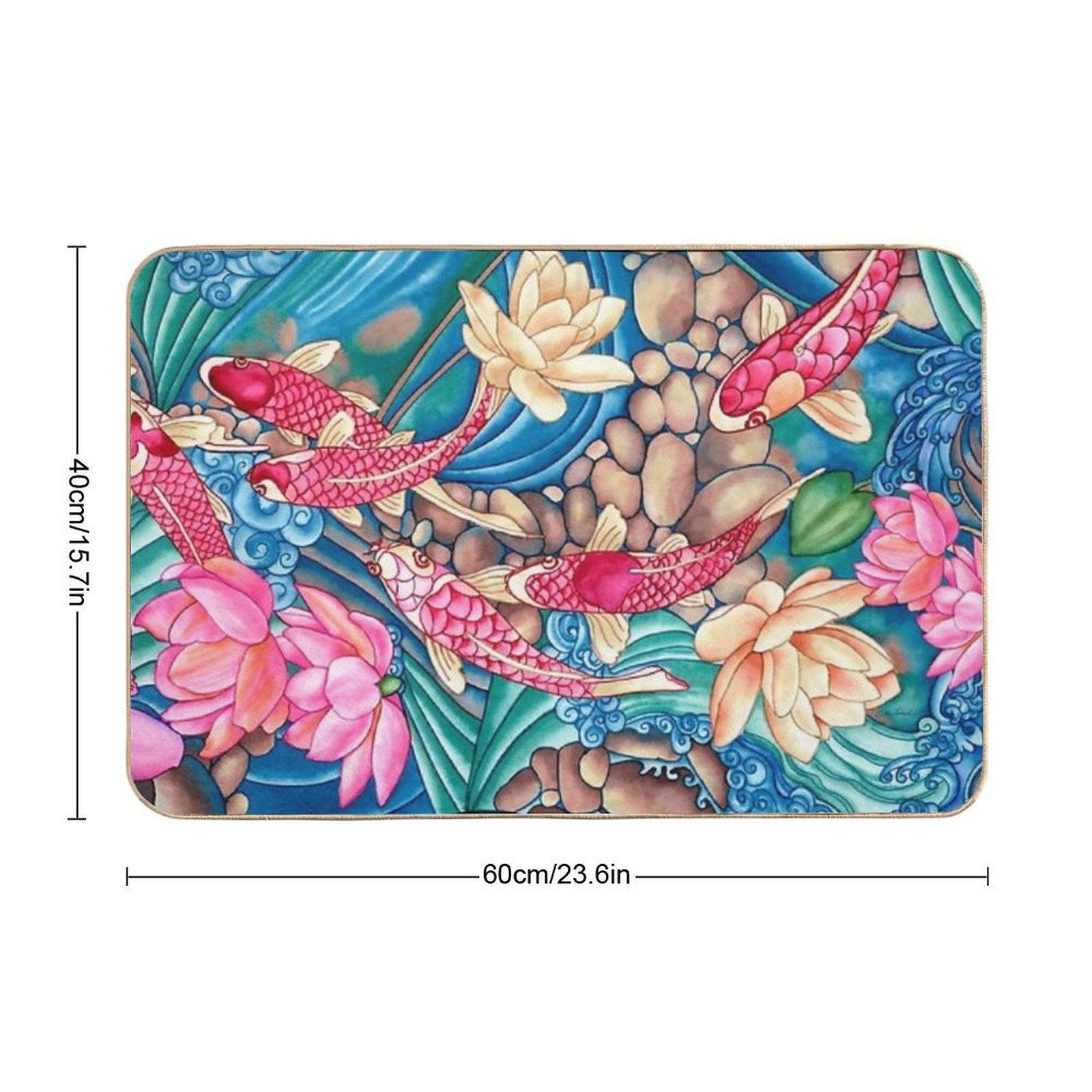 Koi Pond Bath Mat