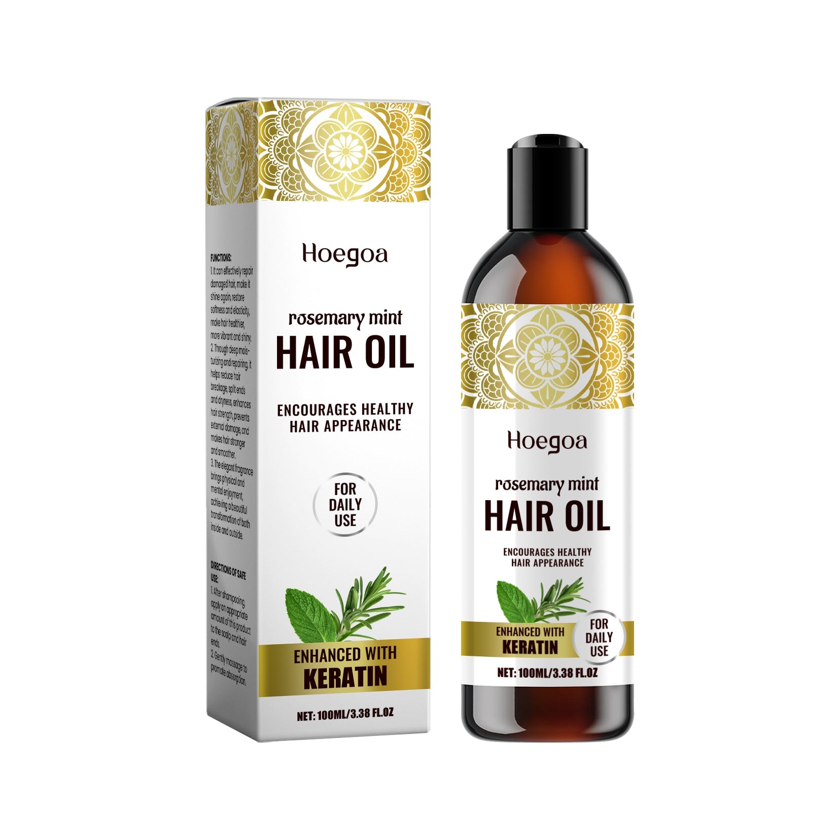 Rosemary Mint Hair Care Oil Hydrating Hair Care Soft Nourishing Hydrating Daily Massage Hair Care Oil