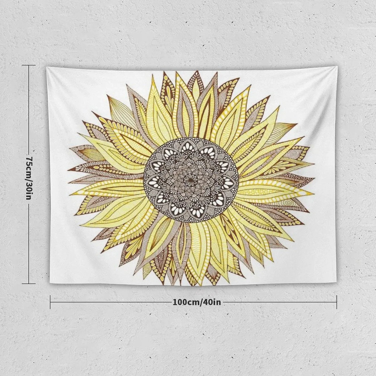 Sunflower Mandala Tapestry