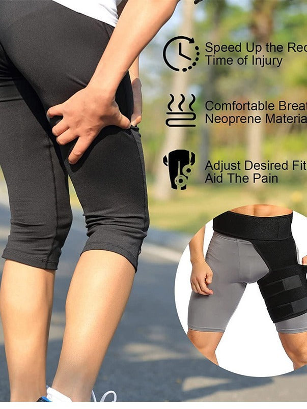 Fitness leg protectors to prevent muscle strain, hip straps to prevent groin strain, exercise thigh and knee protectors