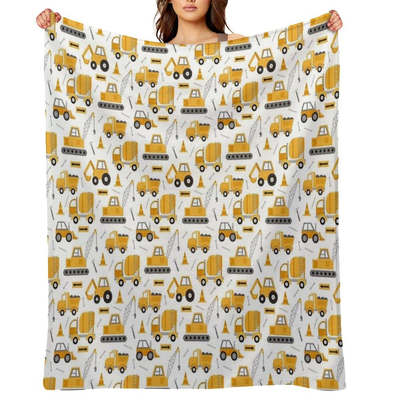Construction Trucks Throw Blanket