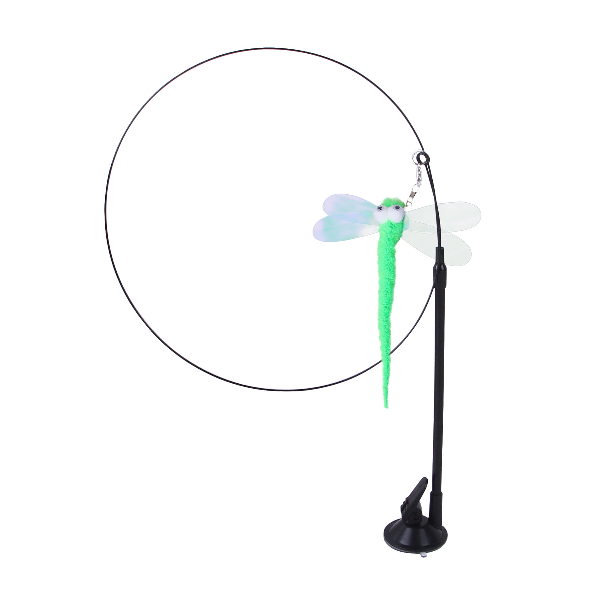 Suction cup cat toy stick that can be attached and held with steel wire multi head interchangeable cat toy and pet supplies