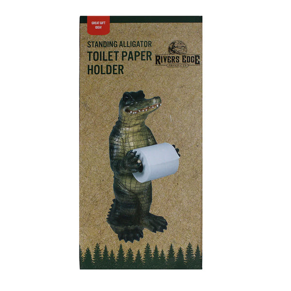 Toilet Paper Holder - Standing Alligator