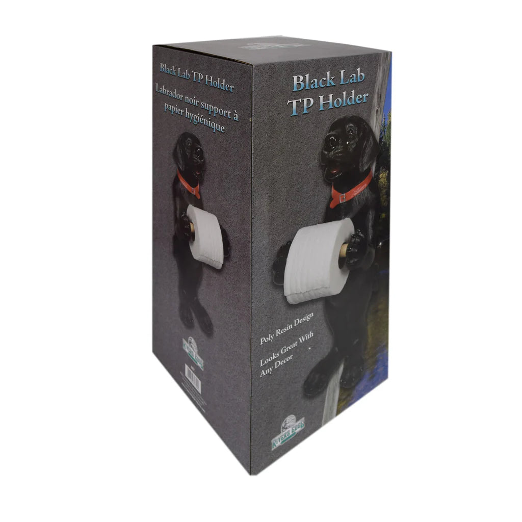 Toilet Paper Holder - Standing Black Lab