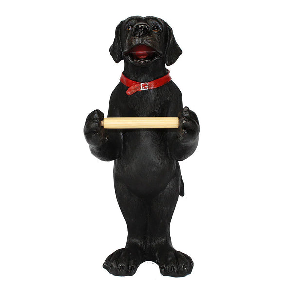 Toilet Paper Holder - Standing Black Lab
