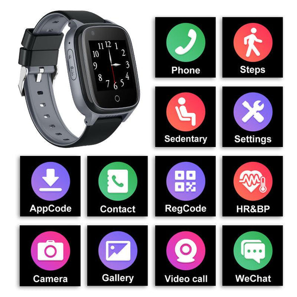 D32 Elderly Positioning Phone Watch 4G Anti-Lost Waterproof Smart Phone Watch With GPS Positioning