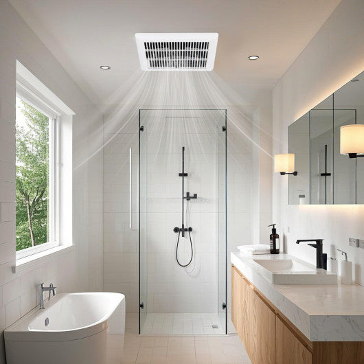 80 CFM Ceiling Mount Bathroom Exhaust Fan with Metal Housing and 4 Inches Duct