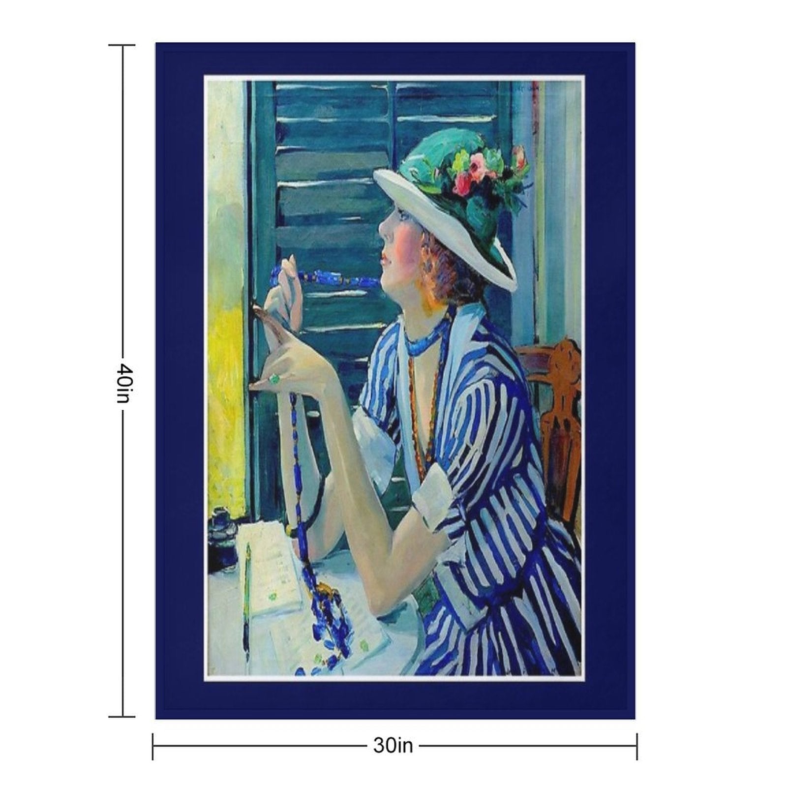THE ANSWER  Vintage Jane Peterson Oil Painting Print Comfort Throw Blanket
