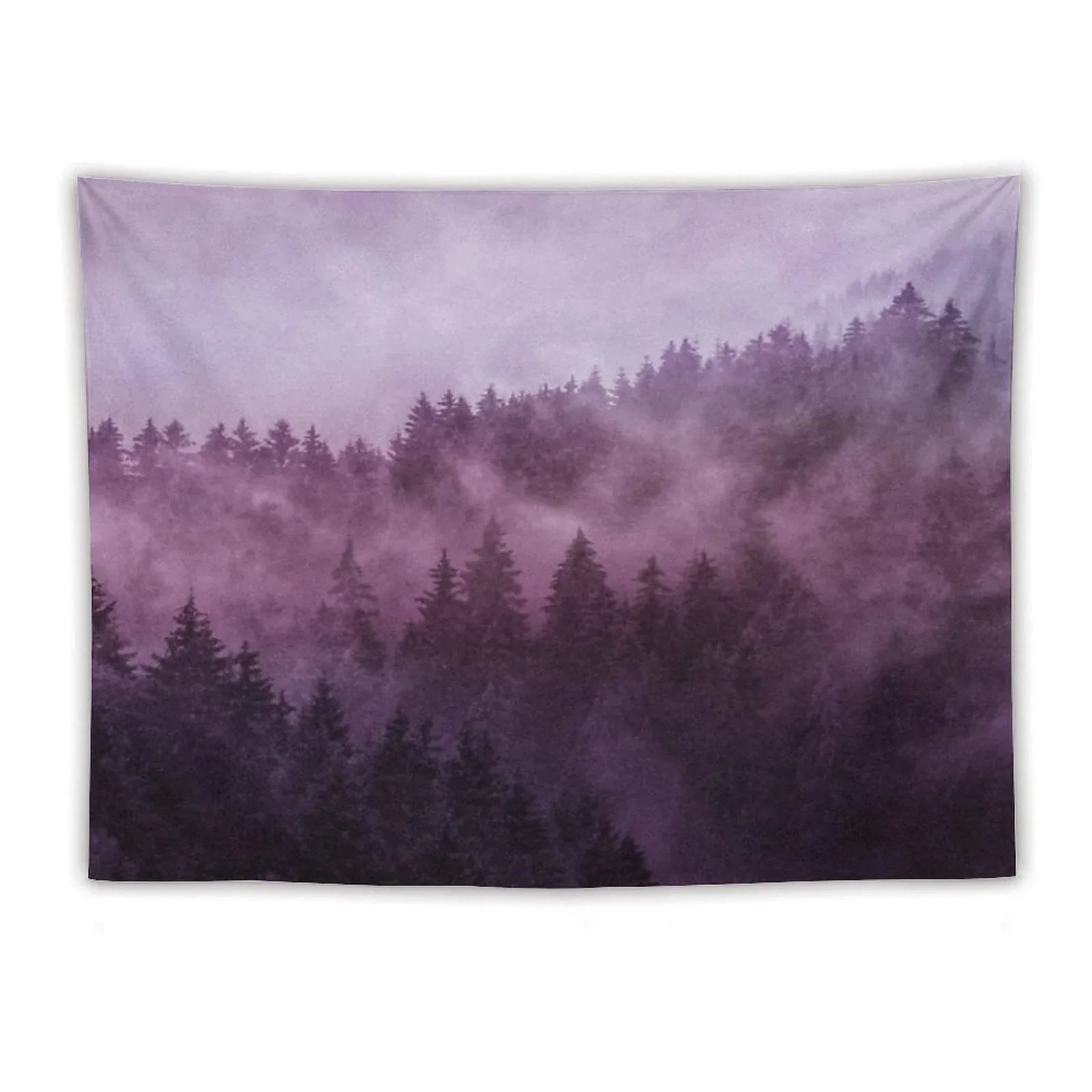 Excuse Me, I'm Lost  Laid Back In A Romantasy Moody Wilderness Dream Forest With Cascadia Trees Covered In Magic Fog Tapestry