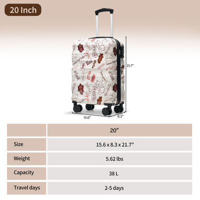 Lightweight Glossy Hardshell Travel Suitcase with Spinner Wheels and TSA Lock