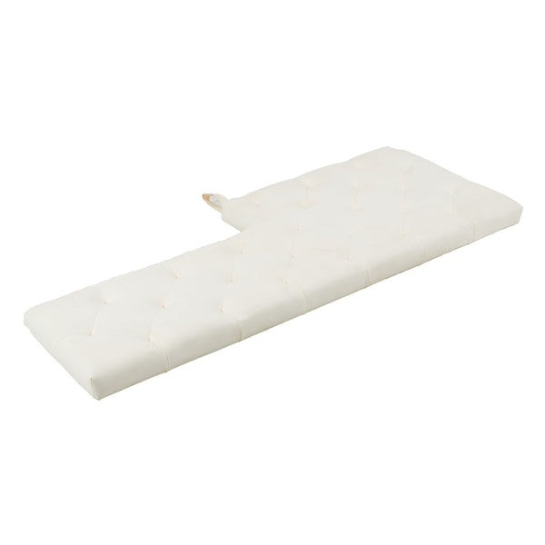 56'L, Furniture Style 2 in 1 Dog Crate with Padded Seat, Sliding Barn Door, Luxury Wooden Dog Kennel, End of Bed Bench Ottoman with Removable Cushion for Bedroom, Living Room, Walnut