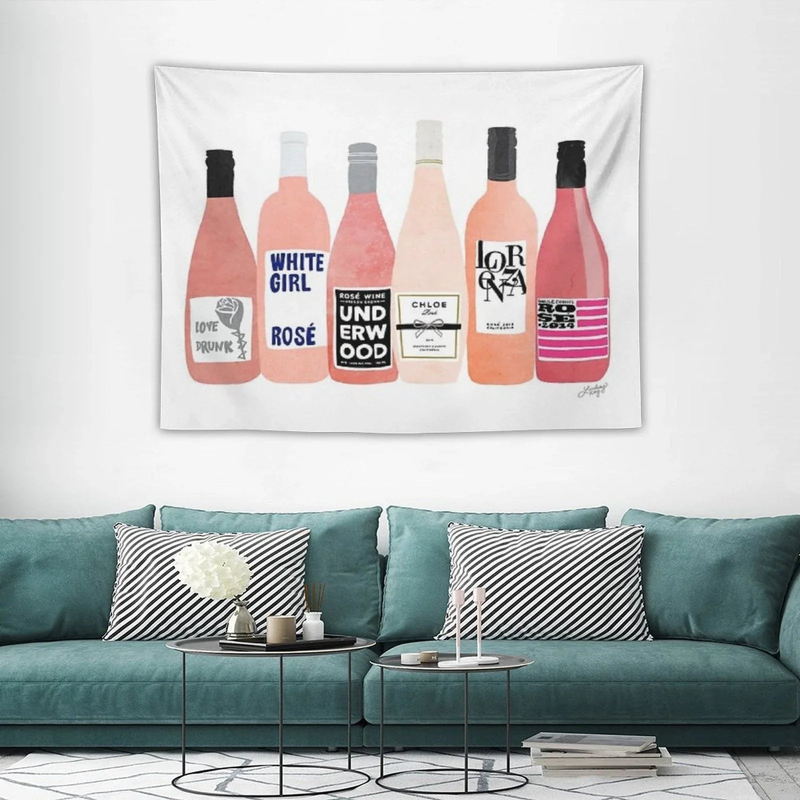 Rose Bottles Tapestry