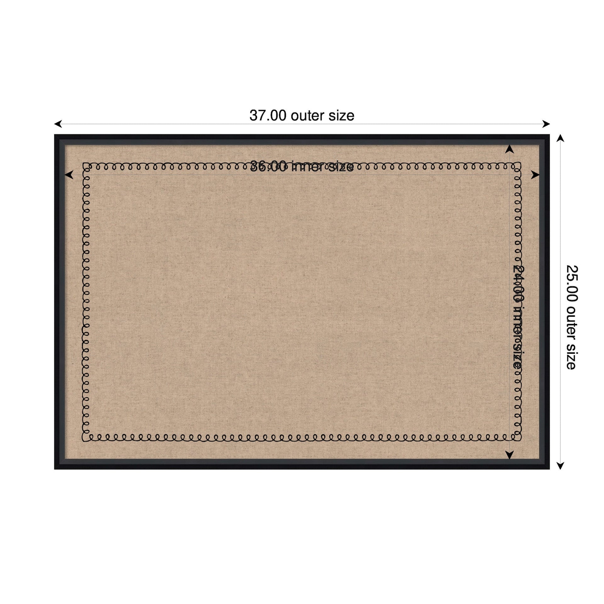 Pinboard Black Scallop Print