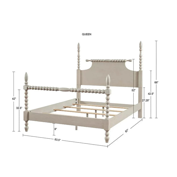 Beckett Turned Wood Spindle Bed by Madison Park Signature - Gifts for You 'n Me