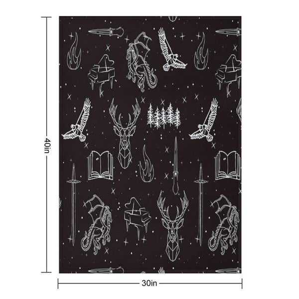 Throne of Glass Pattern Throw Blanket