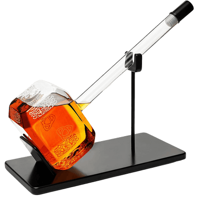 Thors Hammer Whiskey and Wine Decanter 2000ml by The Wine Savant, Miljoner for Tequila, Bourbon, Scotch, or Wine - Thor Avengers Gifts, Marvel Style Gifts, Mjölnir Gifts for Dad