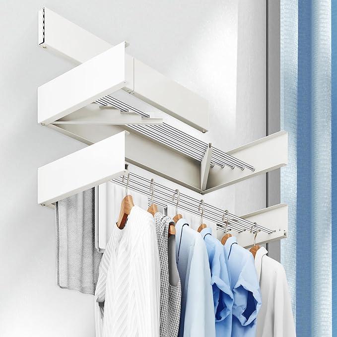 Drying Rack Clothing,Clothes Drying Rack Wall Mounted,Collapsible Hanging Racks for Laundry,Laundry Drying Rack,Wall Mounted Clothes Rack(31.5