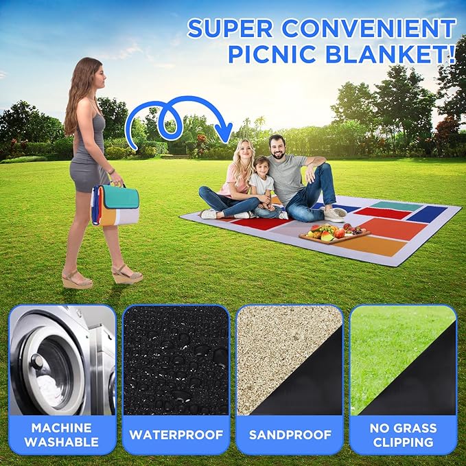 scuddles Extra Large Picnic Blanket – 79