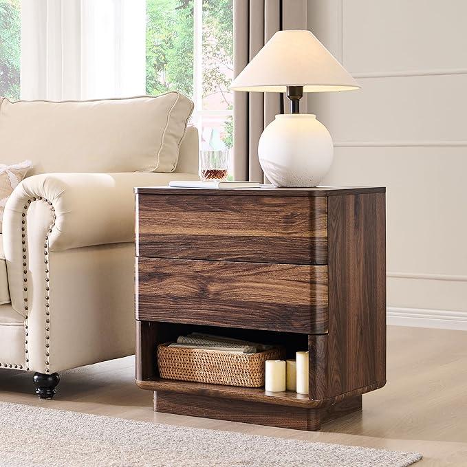 Nightstand Set of 2 with Charging Station, 22
