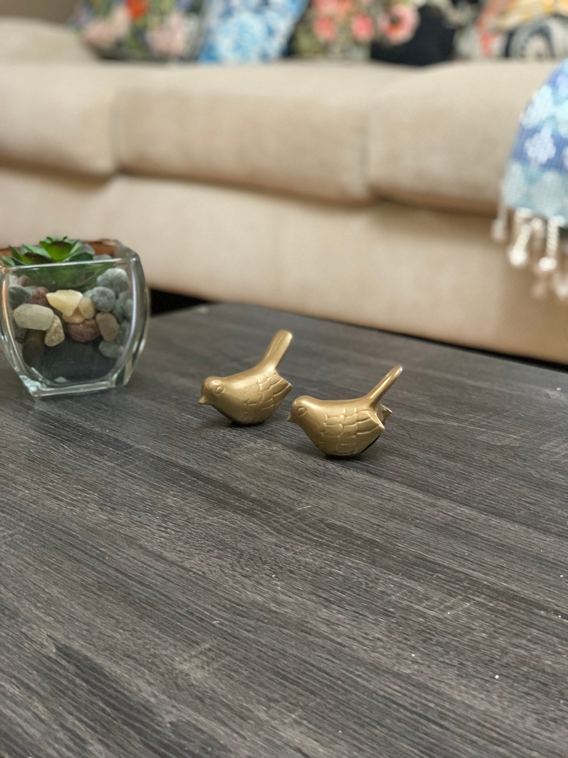 Vibhsa Birds of Health and Happiness Set of 2 (Marigold)