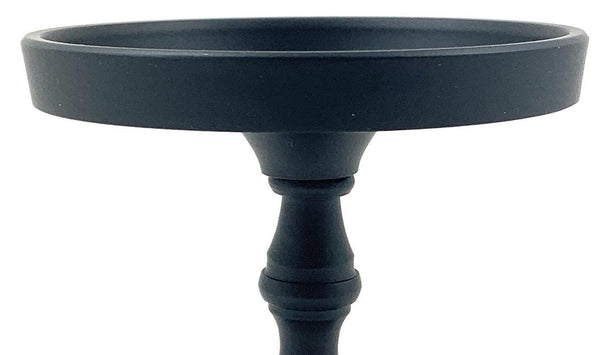 Vibhsa Pillar Candle Holder | Matte Black, 4.5