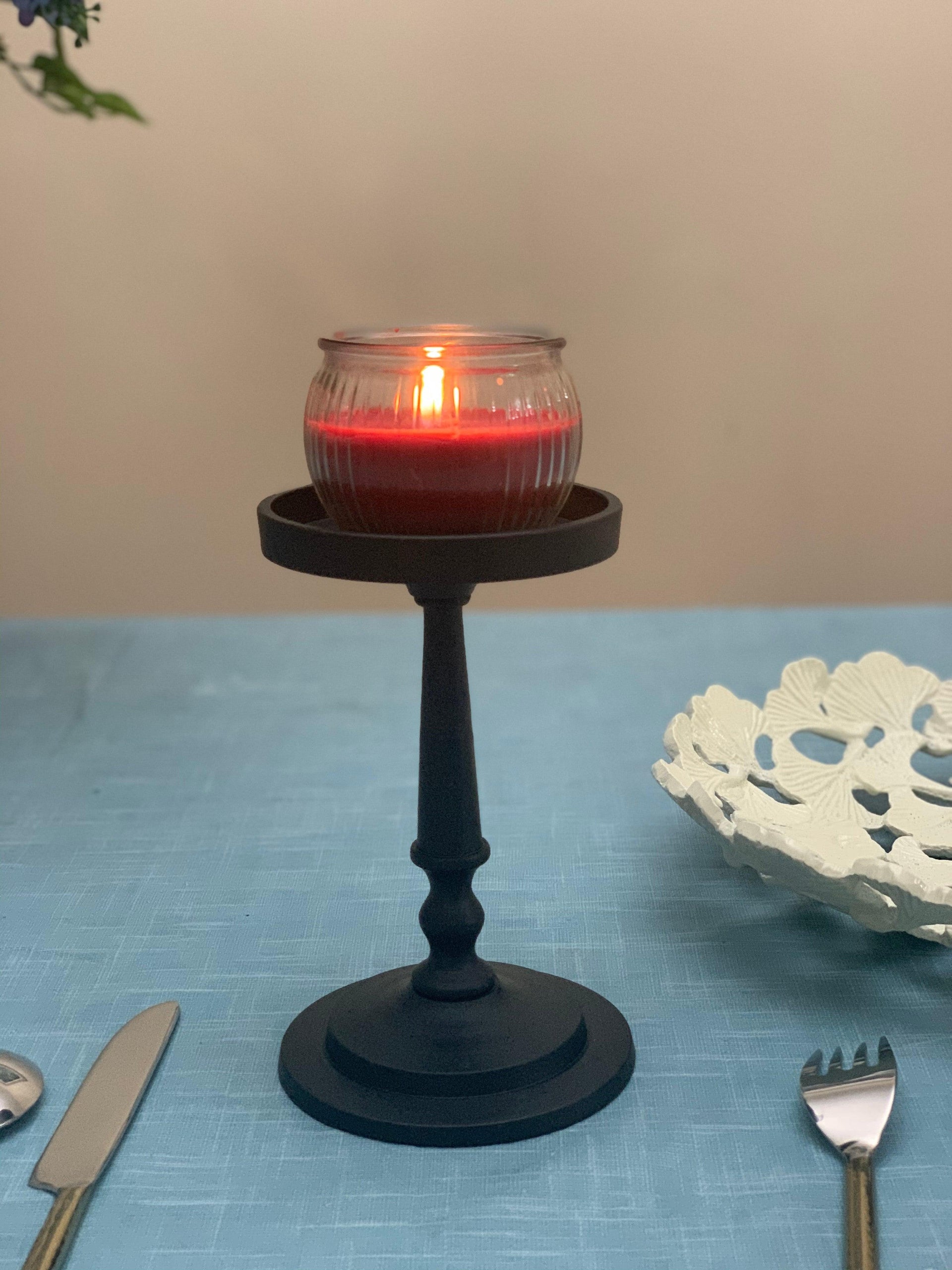 Vibhsa Pillar Candle Holder - Matte Black (7