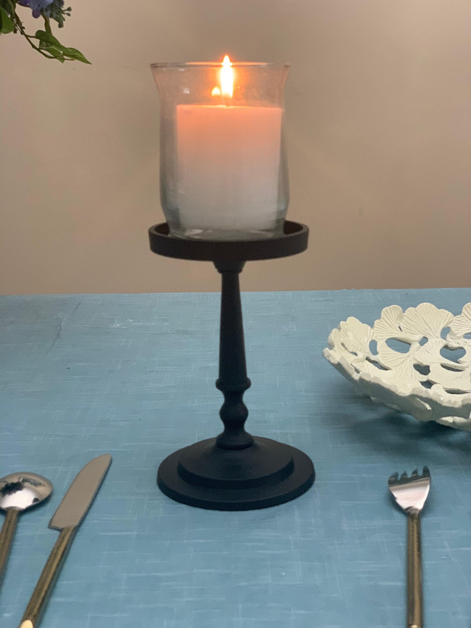 Vibhsa Pillar Candle Holder - Matte Black (7